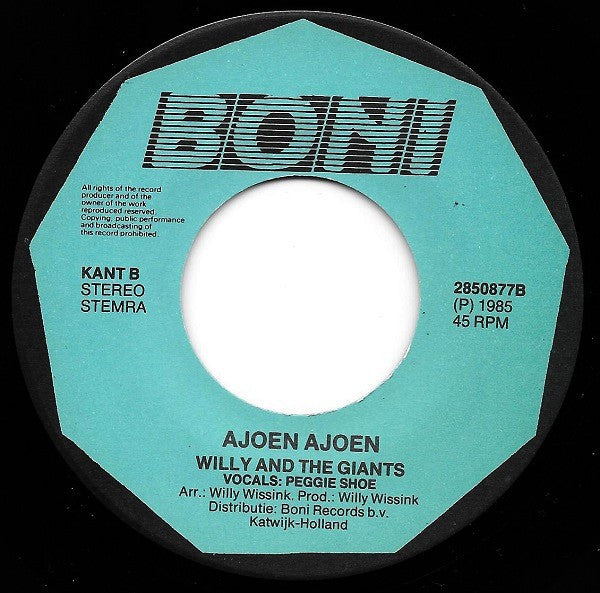 Willy And His Giants Featuring Peggy Shoe : Baby Love (7", Single)