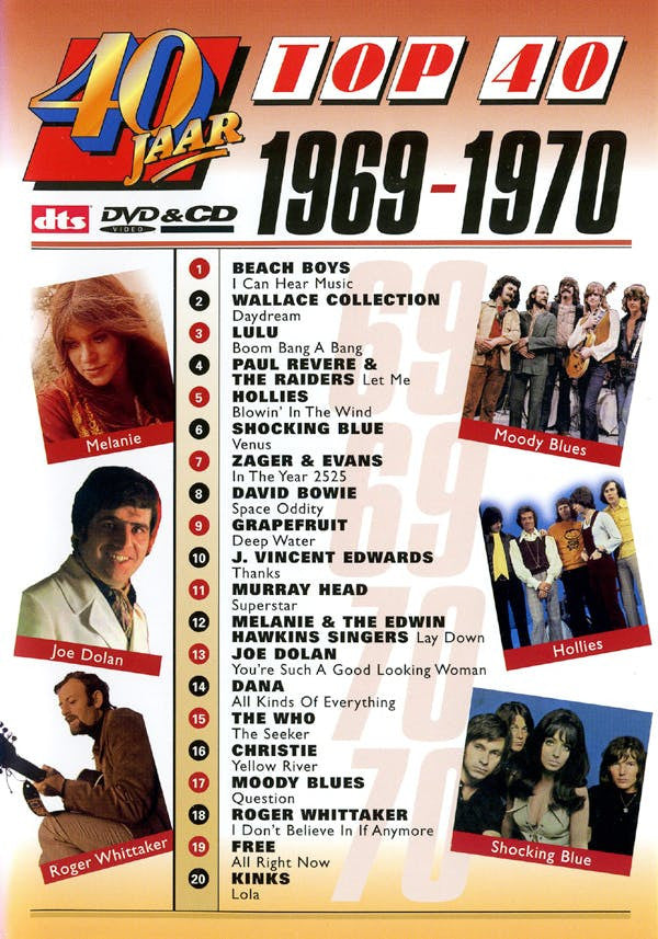 Various : 40 Jaar Top 40 - 1969-1970 (CD, Comp + DVD-V, Comp, PAL)