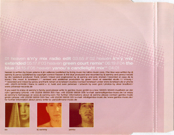 DJ Sammy & Yanou Feat. Do : Heaven (CD, Maxi)