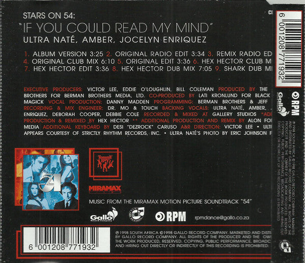 Stars On 54 : Ultra Naté, Amber & Jocelyn Enriquez : If You Could Read My Mind (CD, Maxi)