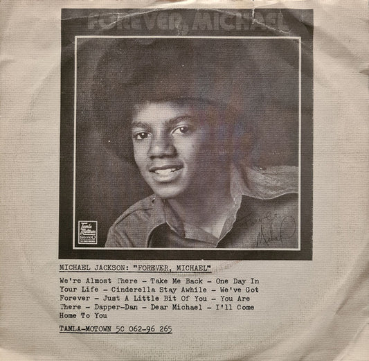 Michael Jackson : One Day In Your Life (7", Single)