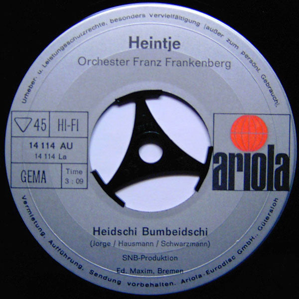 Heintje : Heidschi Bumbeidschi (7", Single, Tel)
