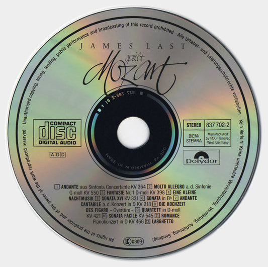 James Last : Spielt Mozart (CD, Album)