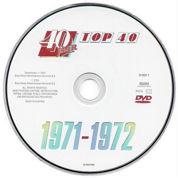 Various : 40 Jaar Top 40 - 1971-1972 (CD, Comp + DVD-V, Comp, PAL)