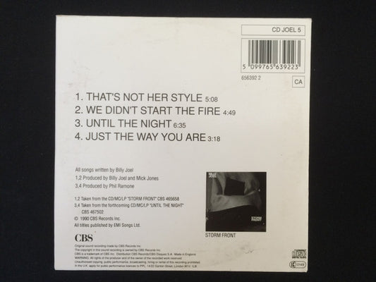 Billy Joel : That's Not Her Style (CD, Single)