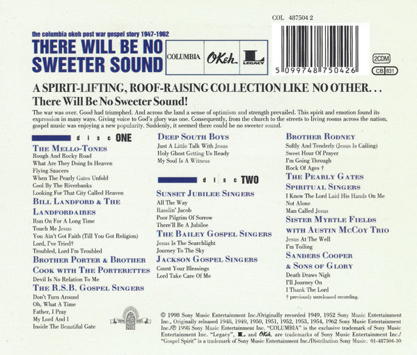 Various : There Will Be No Sweeter Sound (2xCD, Comp)