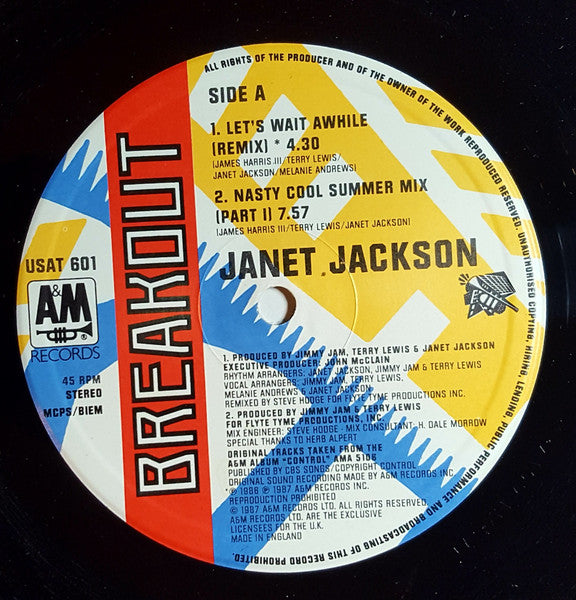 Janet Jackson : Let's Wait Awhile (12")