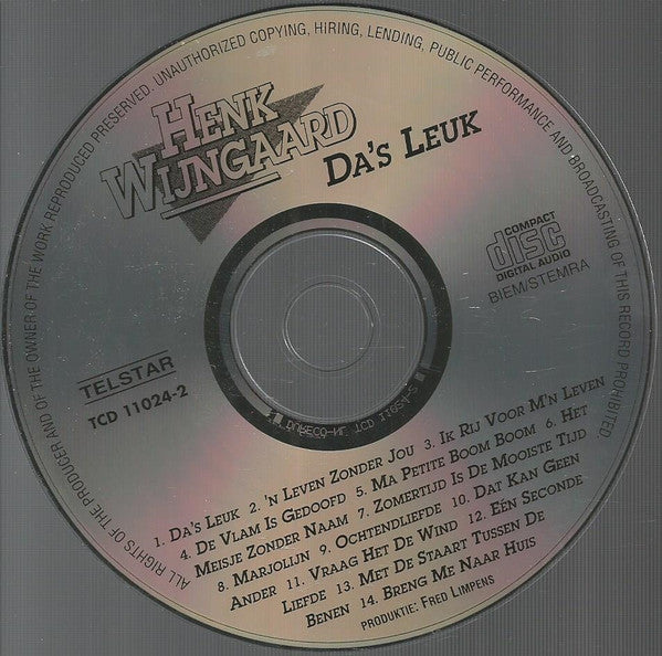 Henk Wijngaard : Da's Leuk (CD, Album)