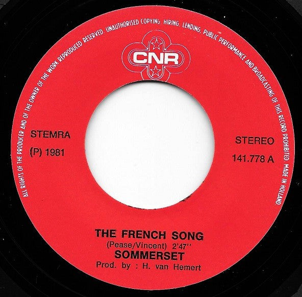 Sommerset (2) : The French Song (7", Single)