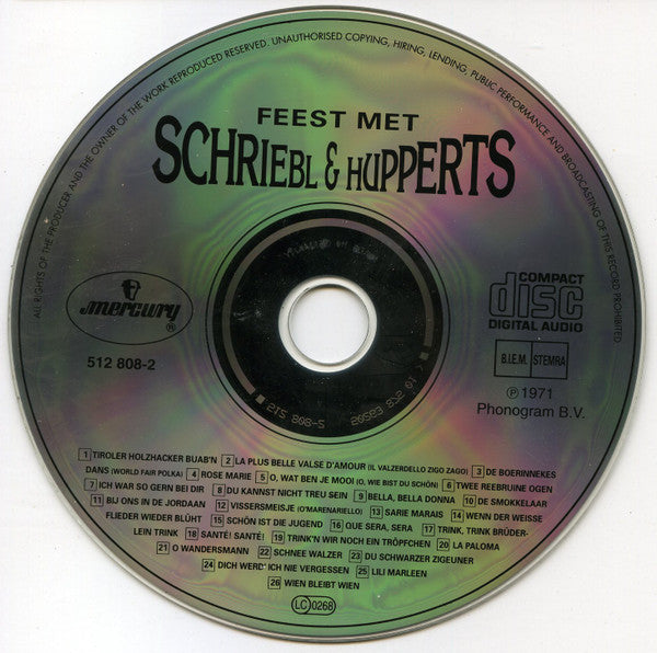 Harmonica Duo K. Schriebl / J. Hupperts : Feest Met Schriebl & Hupperts (CD, Album)