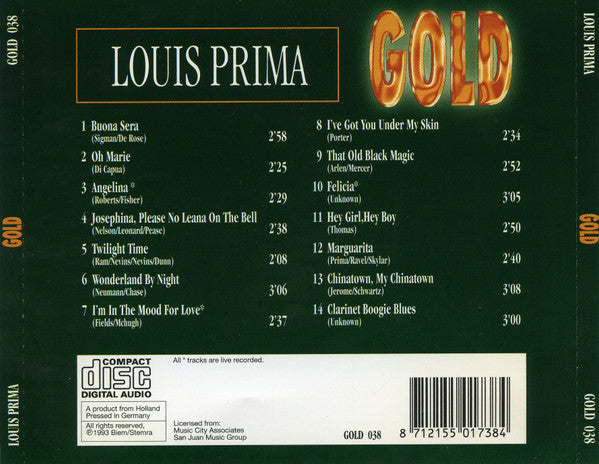 Louis Prima : Gold (CD, Comp)
