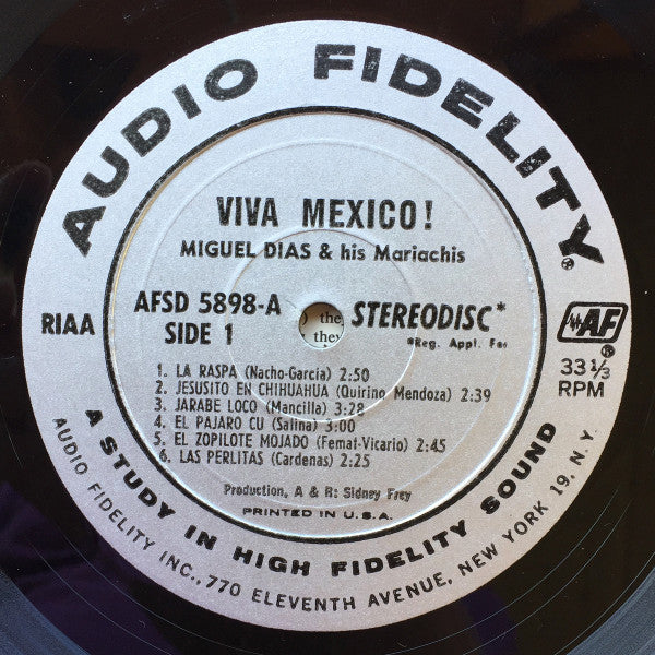 Mariachi Miguel Diaz : Viva Mexico ! Rancheros De Mexico, Vol.2 (LP)