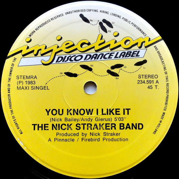 Nick Straker Band : You Know I Like It (12", Maxi, Pic)