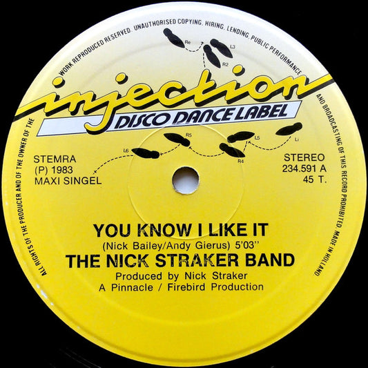 Nick Straker Band : You Know I Like It (12", Maxi, Pic)