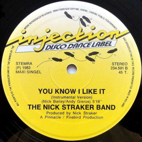 Nick Straker Band : You Know I Like It (12", Maxi, Pic)