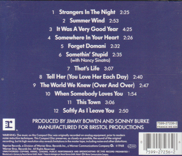 Frank Sinatra : Frank Sinatra's Greatest Hits! (CD, Comp, RE, RP)