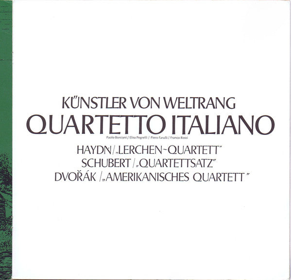 Quartetto Italiano - Joseph Haydn / Franz Schubert / Antonín Dvořák : Künstler Von Weltrang (LP)