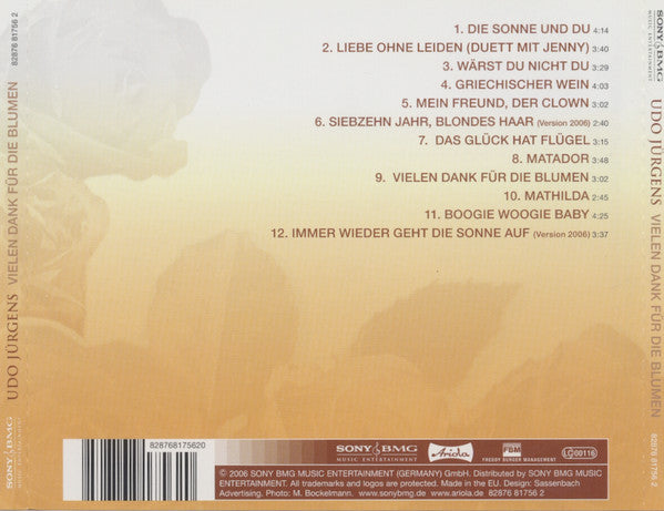 Udo Jürgens : Vielen Dank Für Die Blumen (CD, Comp)