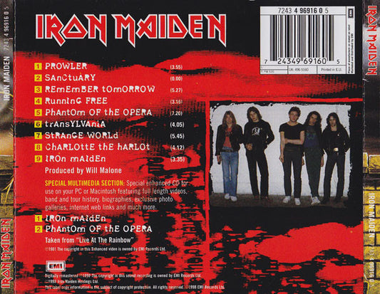 Iron Maiden : Iron Maiden (CD, Album, Enh, RE, RM, RP)