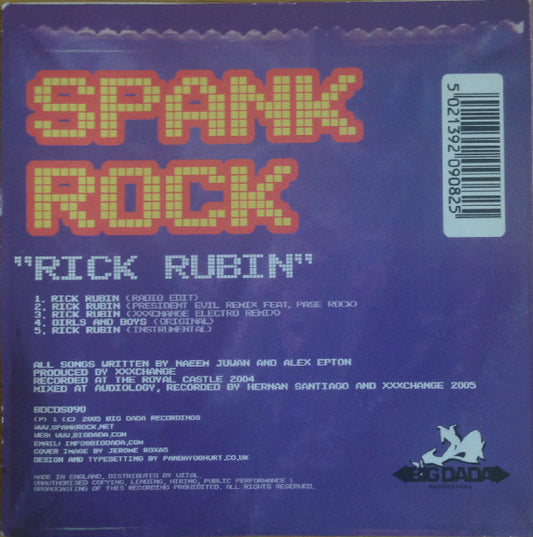 Spank Rock : Rick Rubin (CD, Single)