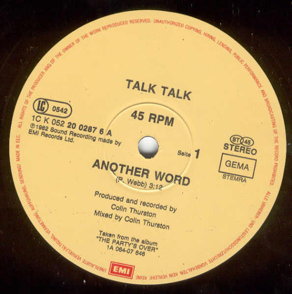 Talk Talk : Another Word (12", Maxi)