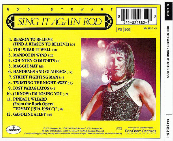 Rod Stewart : Sing It Again Rod (CD, Comp, RE)