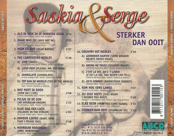 Saskia & Serge : Sterker Dan Ooit (CD, Album)
