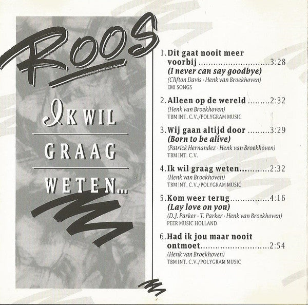 Roos (7) : Ik Wil Graag Weten... (CD, Album)