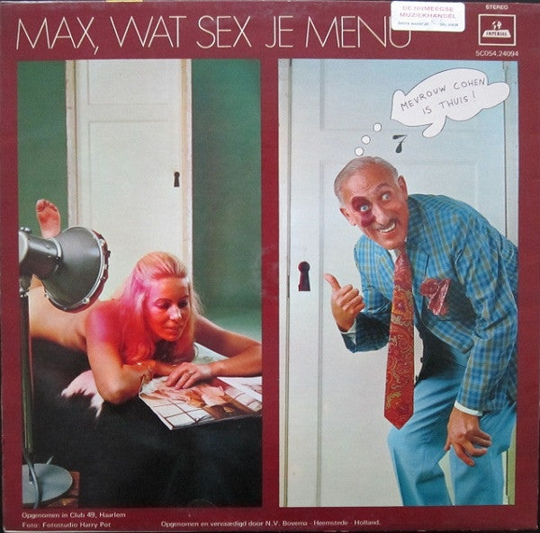 Max Tailleur : Max, Wat Sex Je Menu (LP)