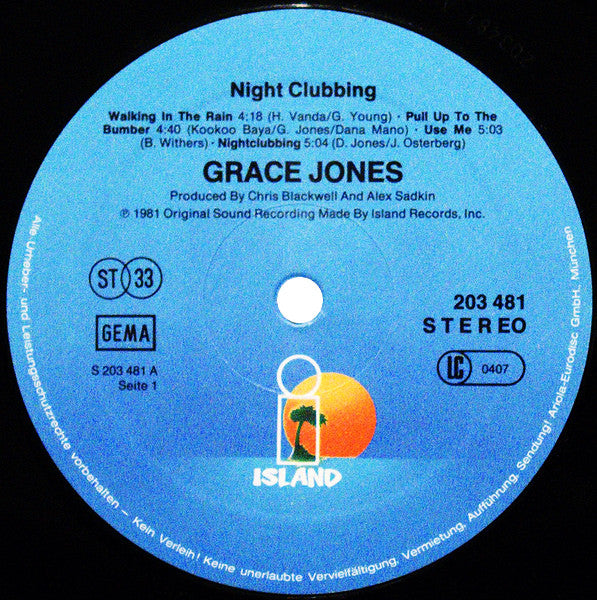 Grace Jones : Nightclubbing (LP, Album)