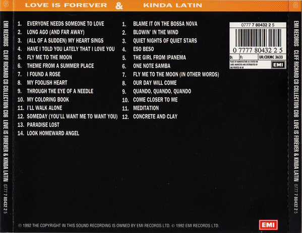 Cliff Richard : The Cd Collection 6, Love Is Forever & Kinda Latin (2xCD, Album, Comp, RM)