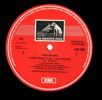 Ludwig van Beethoven, Sviatoslav Richter : Piano Sonatas (No. 1 In F Minor, Op. 2 No. 1 / No. 7 In D Major, Op. 10 No. 3) (LP, Album, Quad)