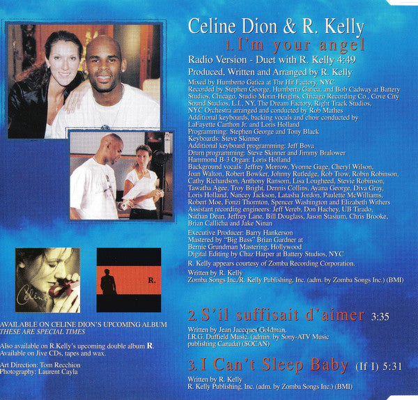 Céline Dion & R. Kelly : I'm Your Angel (CD, Maxi)
