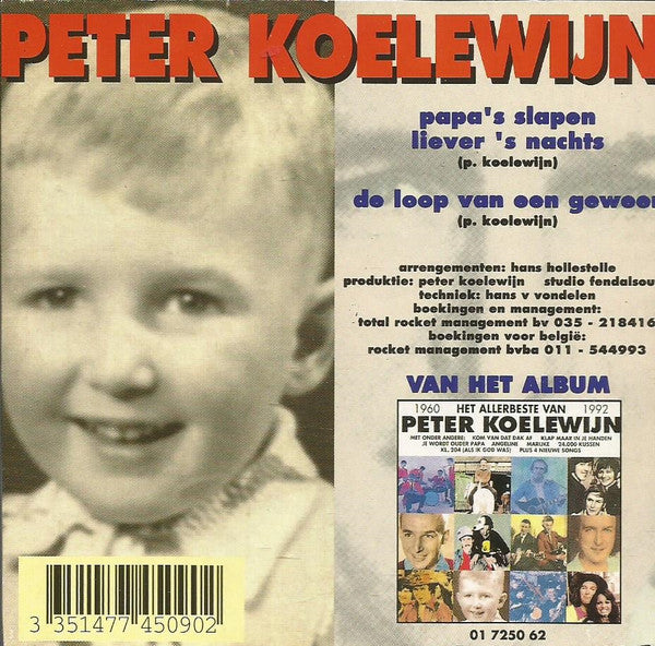 Peter Koelewijn : Papa's Slapen Liever 's Nachts (CD, Single, car)