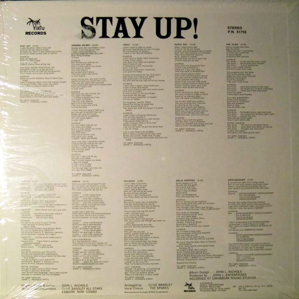 John L.* : Stay Up! (LP, Album)