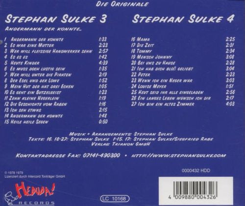 Stephan Sulke : 3+4 (Andermann Der Konnte...) (CD, Comp)