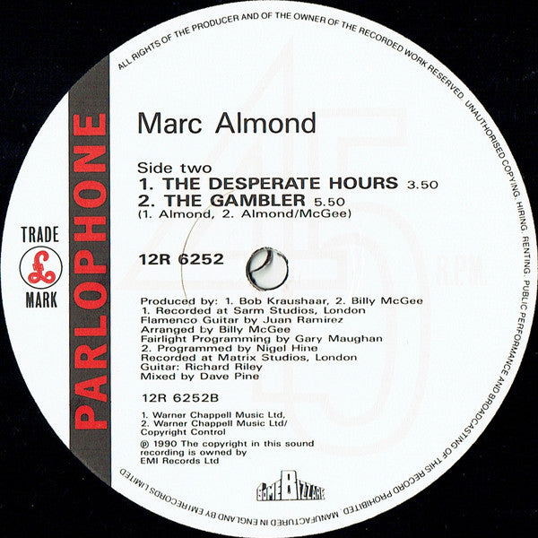 Marc Almond : The Desperate Hours (12", Single)