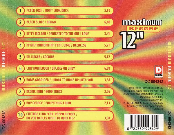 Various : Maximum Reggae 12" (CD, Comp)