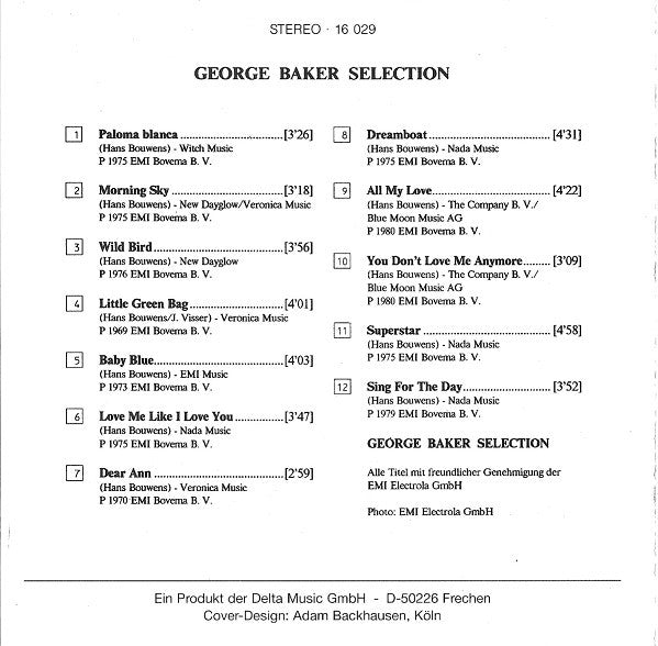 George Baker Selection : Starportrait (CD, Comp)