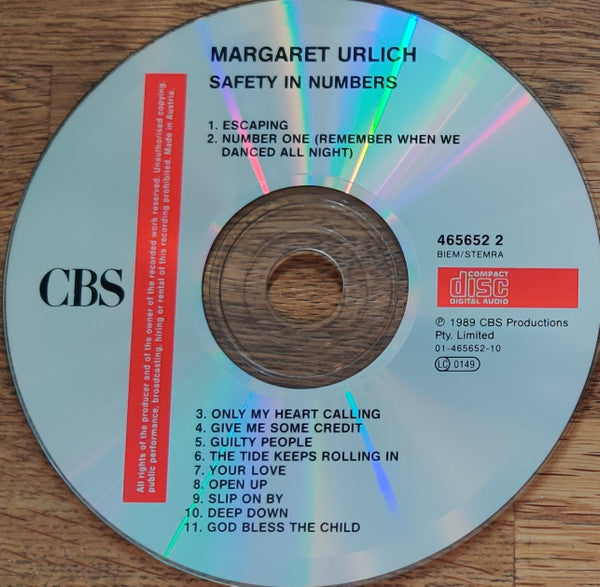 Margaret Urlich : Safety In Numbers (CD, Album)