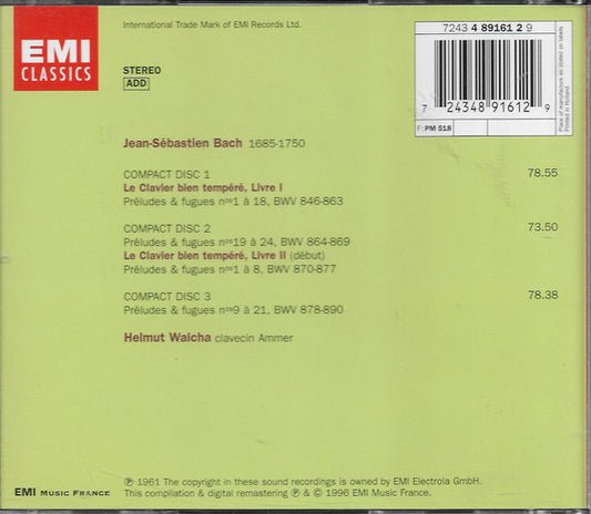 Johann Sebastian Bach, Helmut Walcha : Le Clavier Bien Tempéré / Inventions & Sinfonies / Variations Goldberg (5xCD, Album)