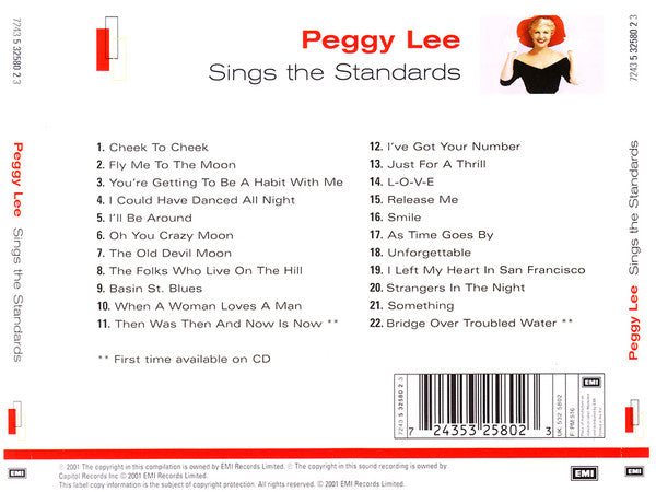 Peggy Lee : Sings The Standards (CD, Comp)