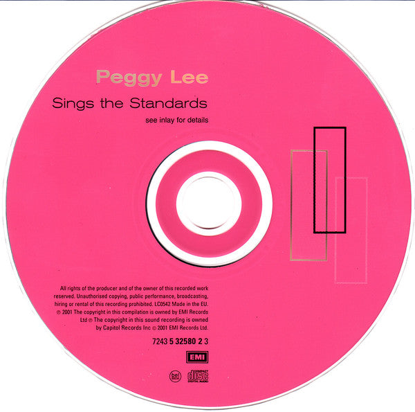 Peggy Lee : Sings The Standards (CD, Comp)