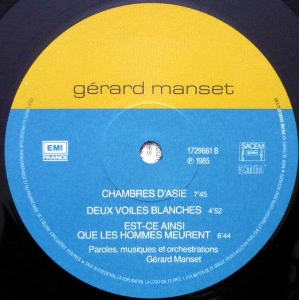 Gérard Manset : Prisonnier De L'inutile (LP, Album, RP)