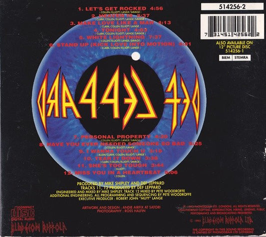 Def Leppard : Adrenalize (CD, Album, Pic)