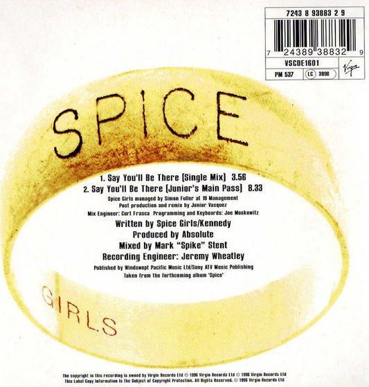 Spice Girls : Say You'll Be There (CD, Single)