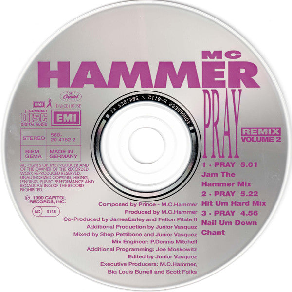 MC Hammer : Pray (Remix Volume 2) (CD, Maxi)