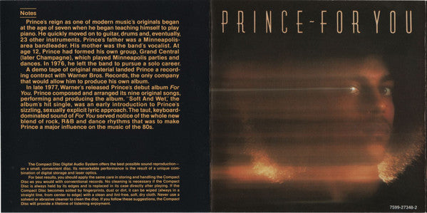Prince : For You (CD, Album, RE)