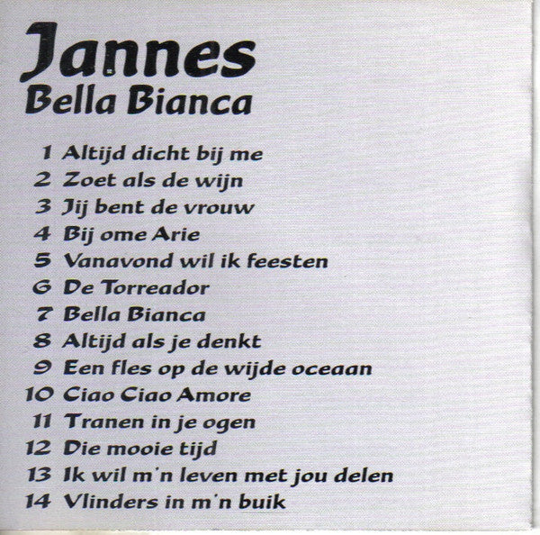 Jannes : Bella Bianca (CD, Album)