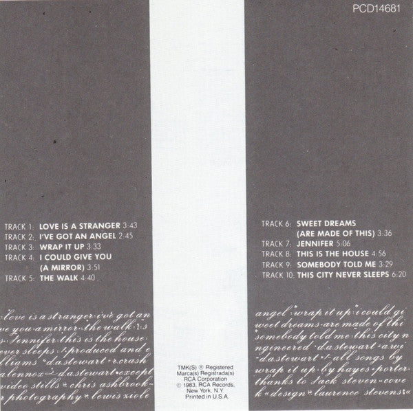 Eurythmics : Sweet Dreams (Are Made Of This) (CD, Album, RE)